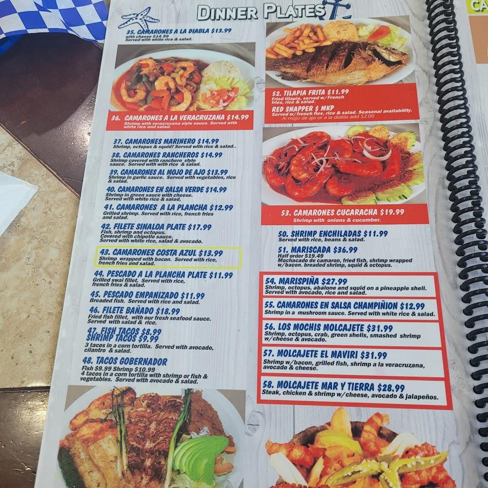 Mariscos El Marinero - Menu Scan 2