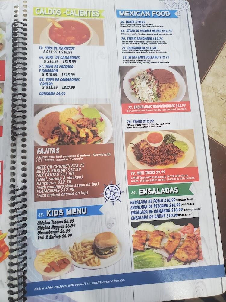 Mariscos El Marinero - Menu Scan 4